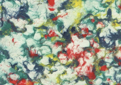 Lokta paper with coloured paperpulp yellow