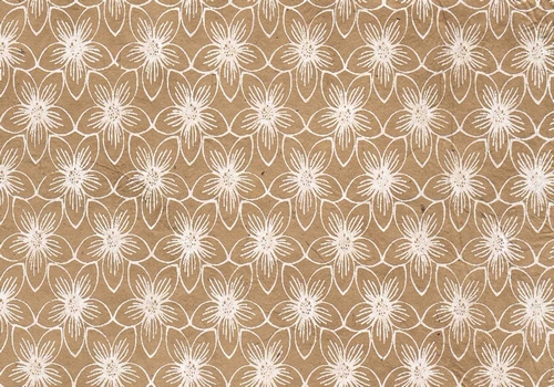 Lokta flower print beige