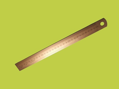 Stainless Steel Ruler left handed