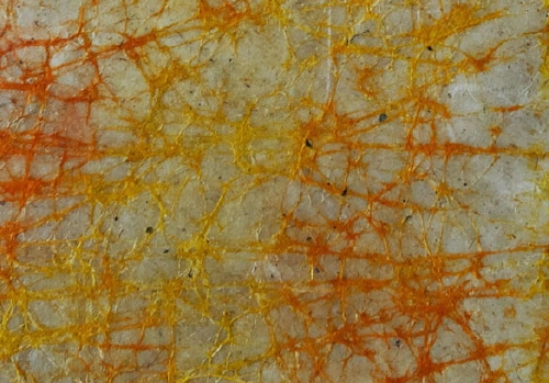Batik spiderweb ocher/orange
