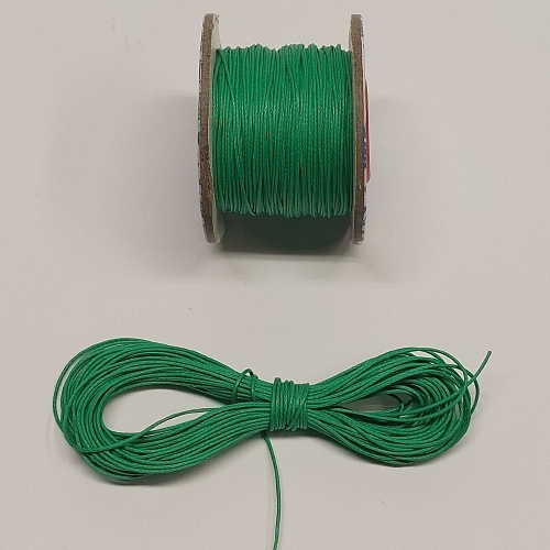 Geflochtene und gewachste Kordel 0,4 mm - Grün