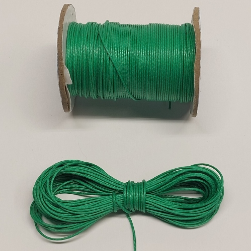 Geflochtene und gewachste Kordel 1 mm - Grün