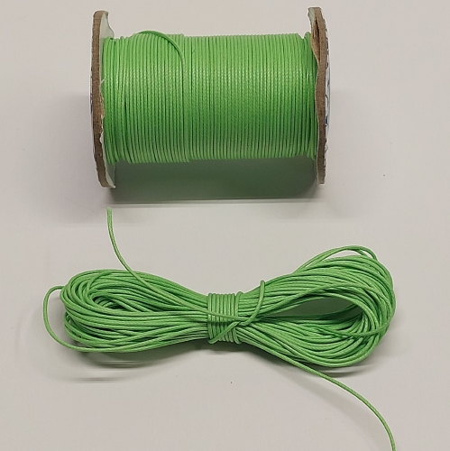 Braided and waxed cord 1 mm - light green