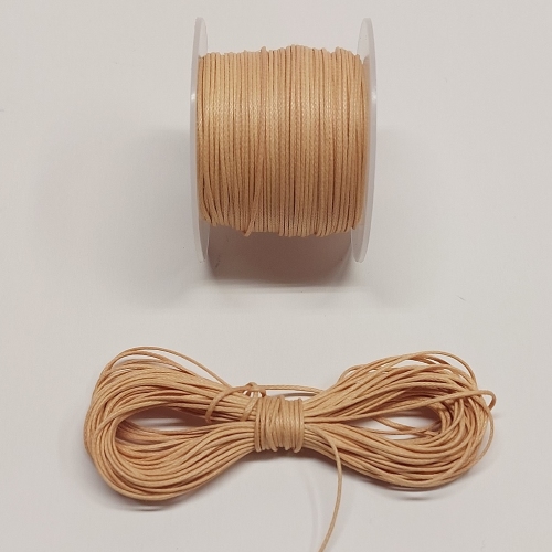 Braided and waxed cord 0,4 mm - naturel