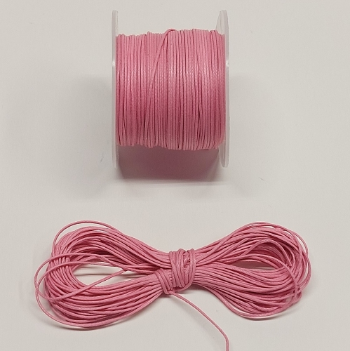 Geflochtene und gewachste Kordel 0,4 mm - Rosa