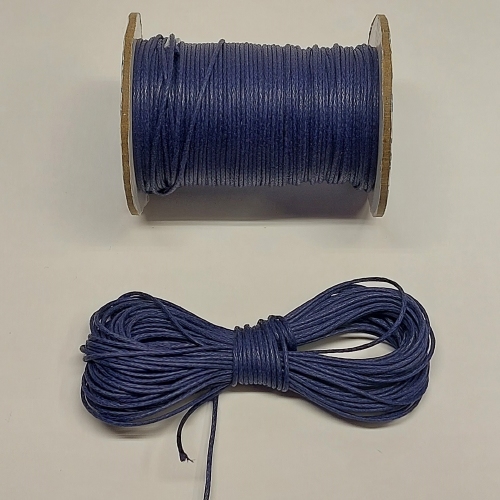 Gevlochten en gewaxt koord 1 mm - purple