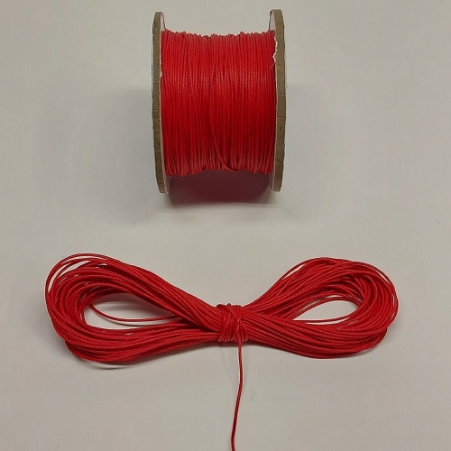 Geflochtene und gewachste Kordel 0,4 mm - Rot