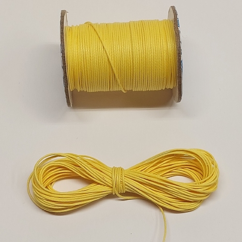 Geflochtene und gewachste Kordel 1 mm - Weiss