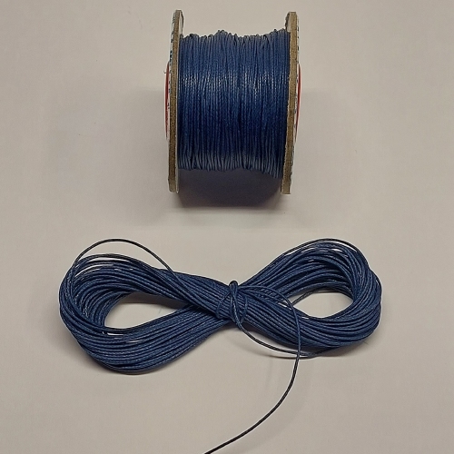 Geflochtene und gewachste Kordel 0,4 mm - Navy blau