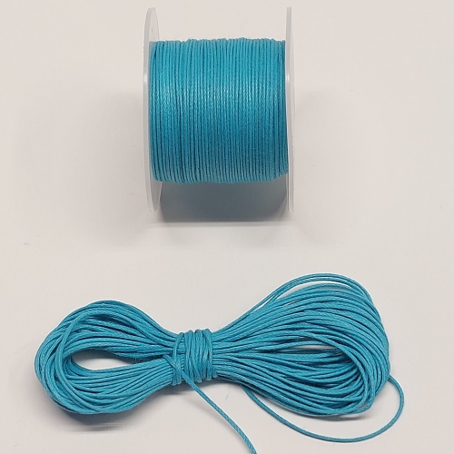 Geflochtene und gewachste Kordel 0,4 mm - Türkis