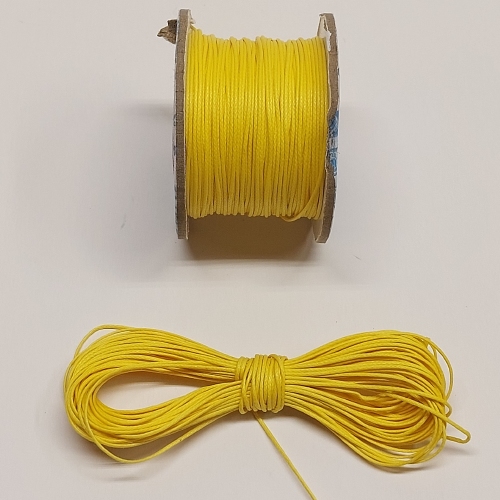 Geflochtene und gewachste Kordel 0,4 mm - Gelb
