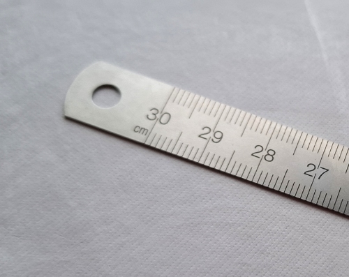 Roestvrij stalen liniaal - linkshandig