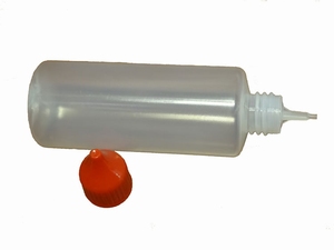 Bottle with nozzle - filled with Adhesives