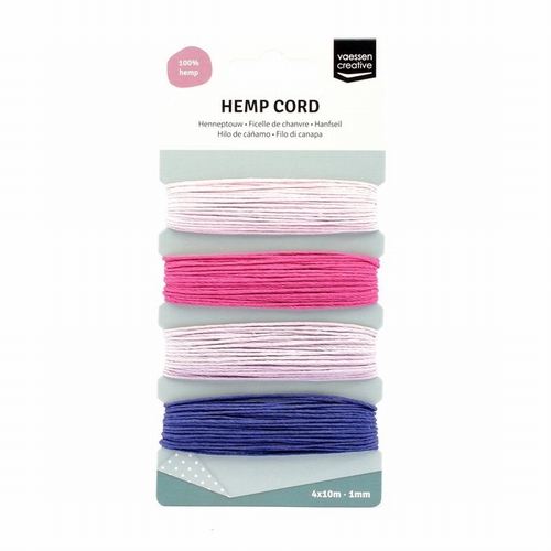 Hemp Cord - Purple/Pink