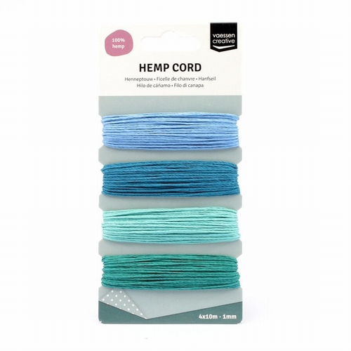 Hemp Cord - Green/Blue