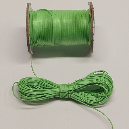 Gevlochten en gewaxt koord 1 mm - light green